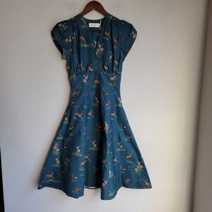 Palava Rita Dress in Teal Deer size 2 NWT